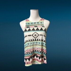 Moa Moa Women Print Razor Back Tank Top